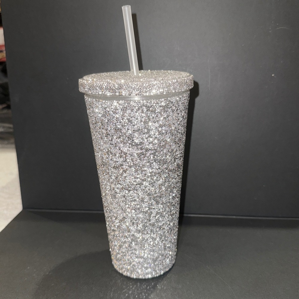 Hydroseal Rhinestone Tumbler Unisex 22oz Silver New Bling Crystal Bedazzled Cup